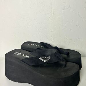 Roxy Vintage Women's Black Sandals Y2K size 8